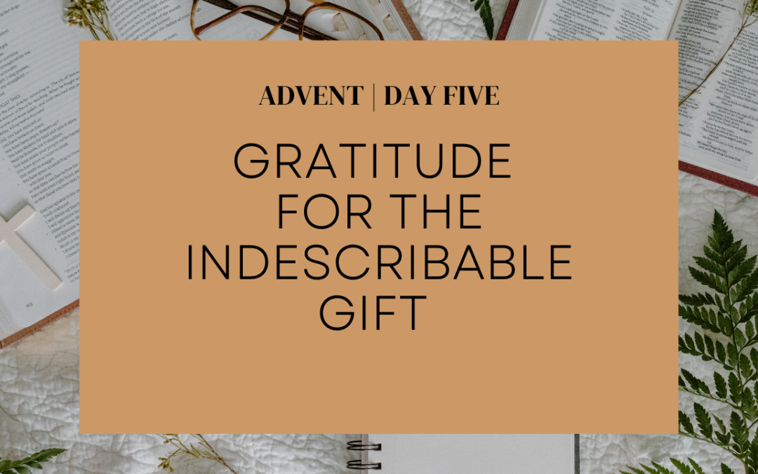 ADVENT: Day Five | Gratitude for the Indescribable Gift 