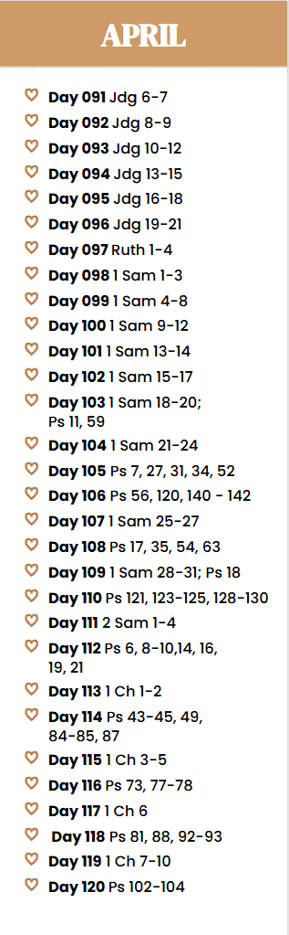 MONTH 4: APRIL 1-30 (Days 91-120)